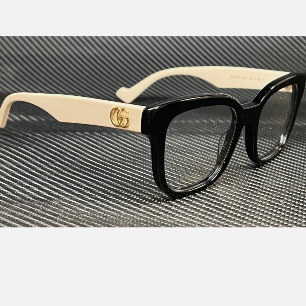 GUCCI Black White Women's 52 mm Eyeglasses - Picture 3 of 4